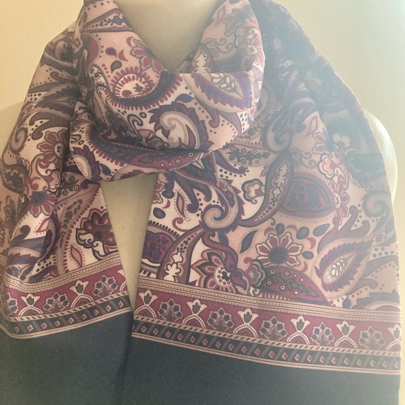 Vintage unisex long scarf - Picture 4 of 8